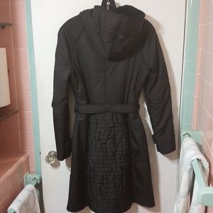 Adorable Black Manoush Coat with layered ruffles